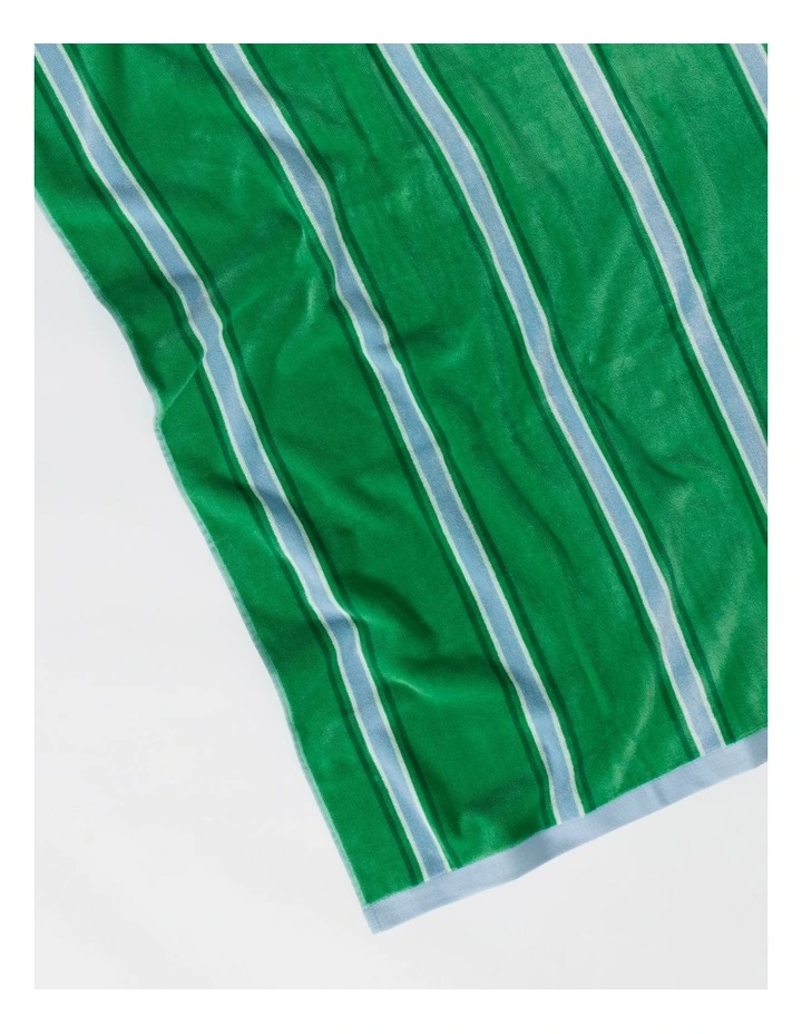 Arlo Stripe Beach Towel in Green image 2