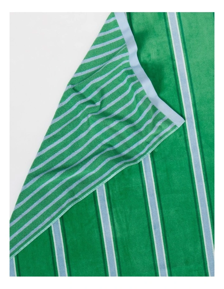 Arlo Stripe Beach Towel in Green image 3
