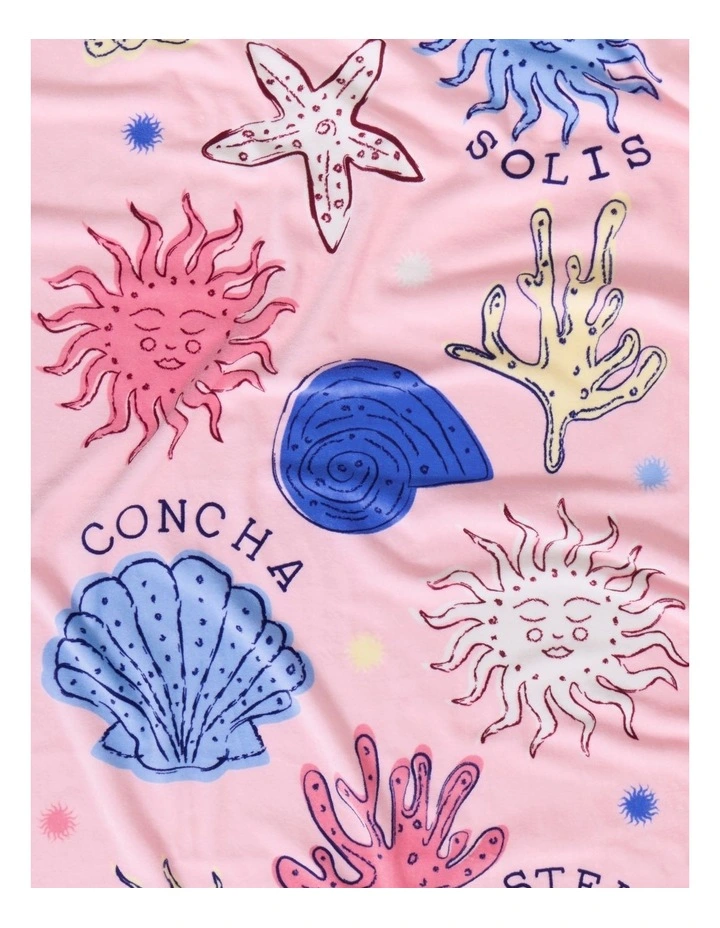 Italian Dream Printed Velour Beach Towel in Multi image 2