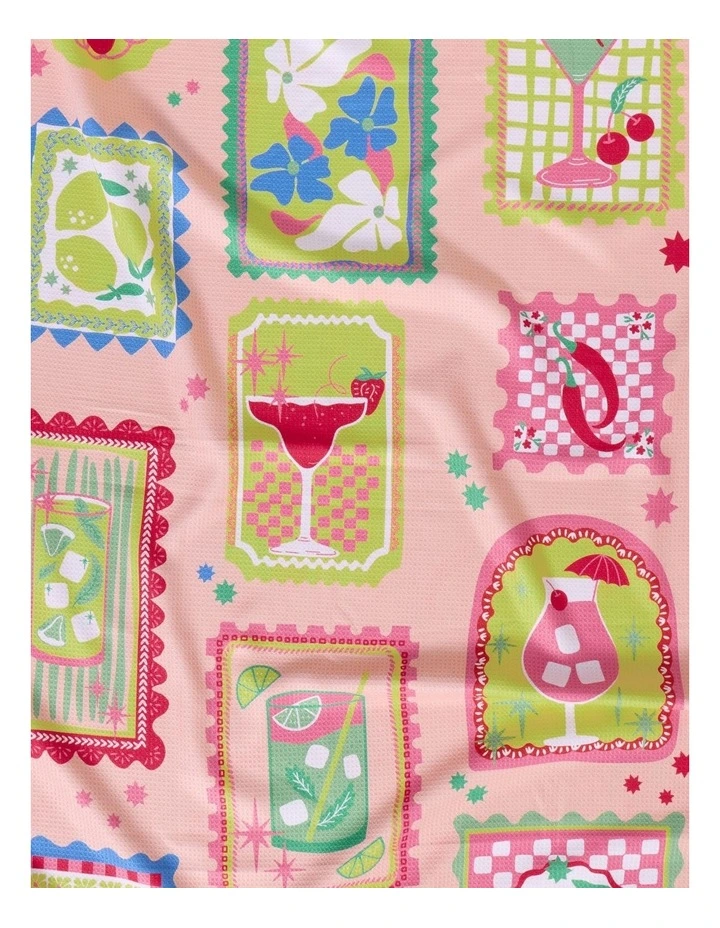 Cocktail Sand Free Beach Towel in Multi image 2