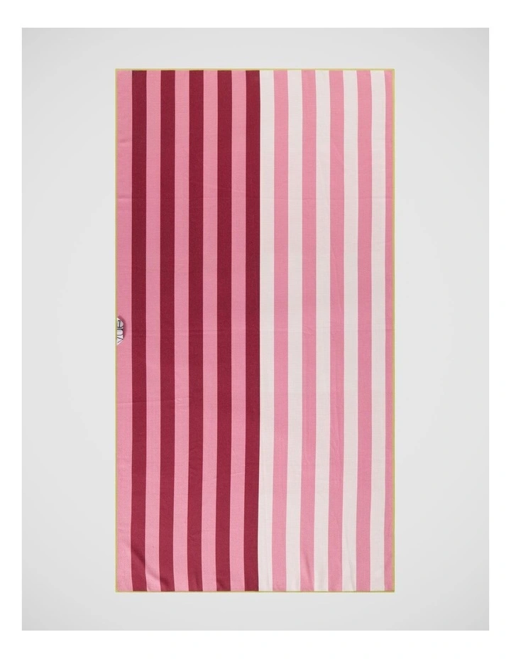 Geo Stripe Sand Free Beach Towel in Pink image 2