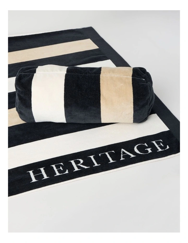 Santorini Inflatable Beach Pillow in Black image 4