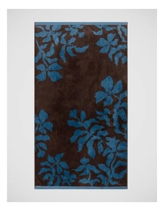Wild Floral Beach Towel in Blue