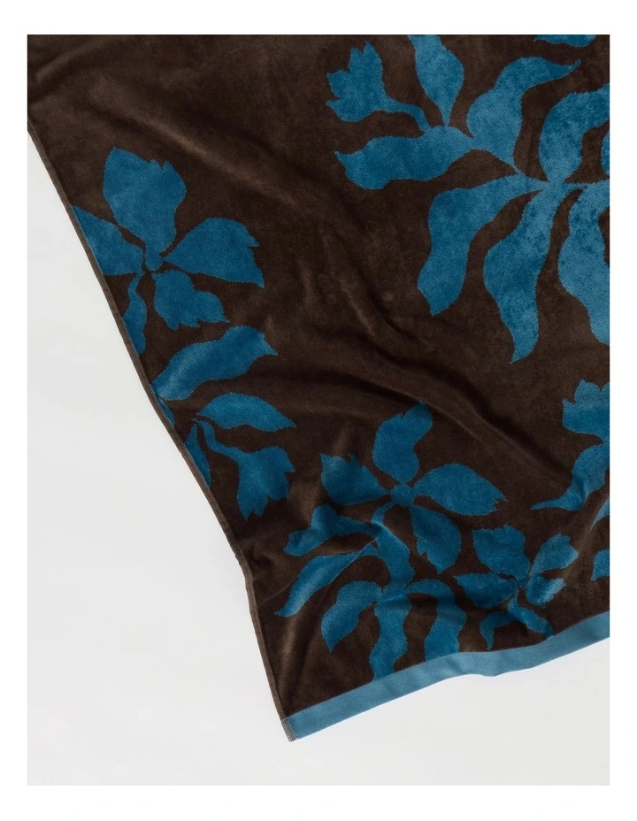 Wild Floral Beach Towel in Blue image 2