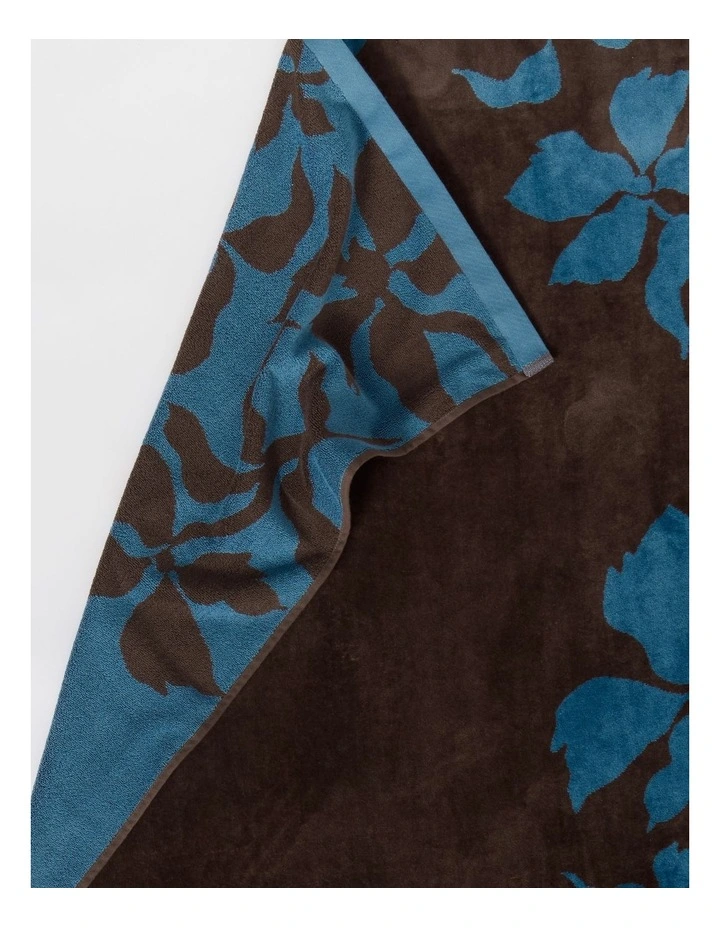 Wild Floral Beach Towel in Blue image 3