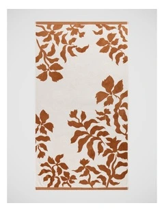 Wild Floral Beach Towel in Russet