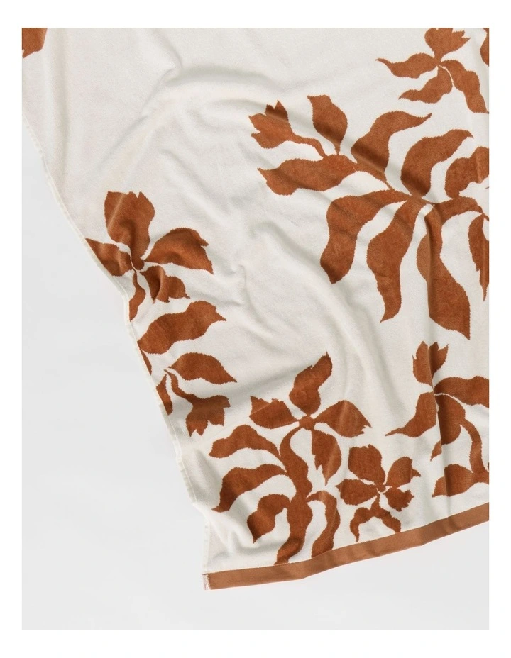 Wild Floral Beach Towel in Russet image 2
