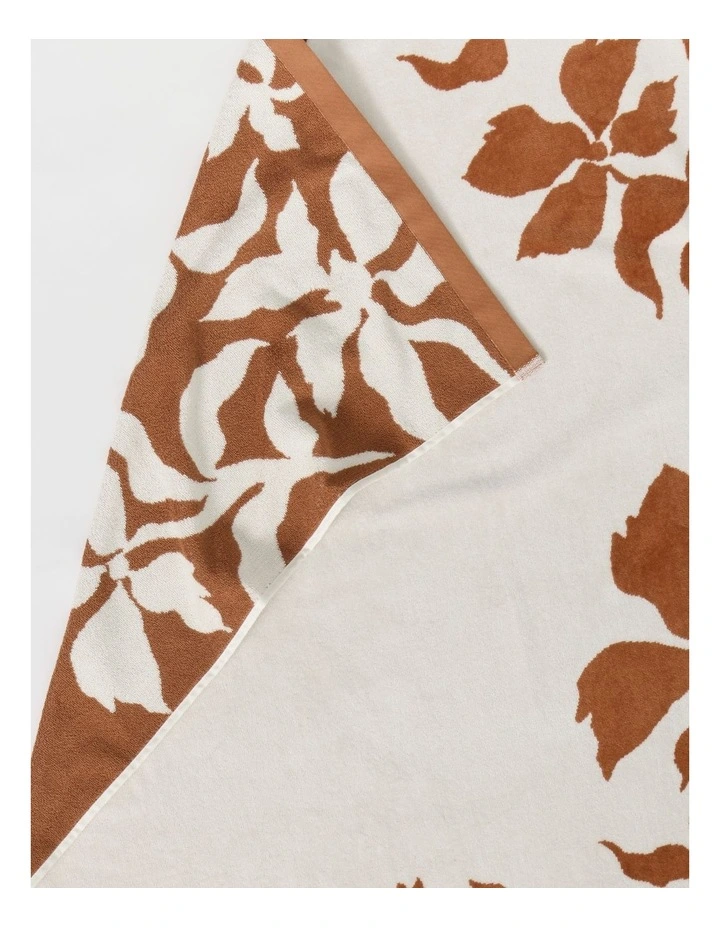 Wild Floral Beach Towel in Russet image 3