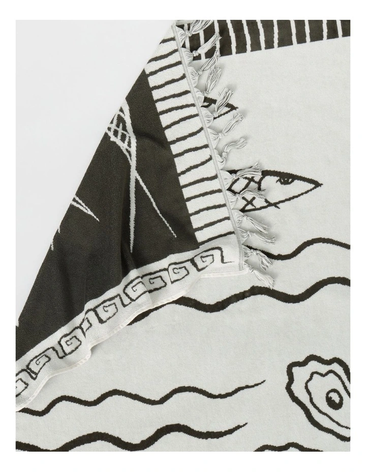 Fish Beach Towel in Green image 3