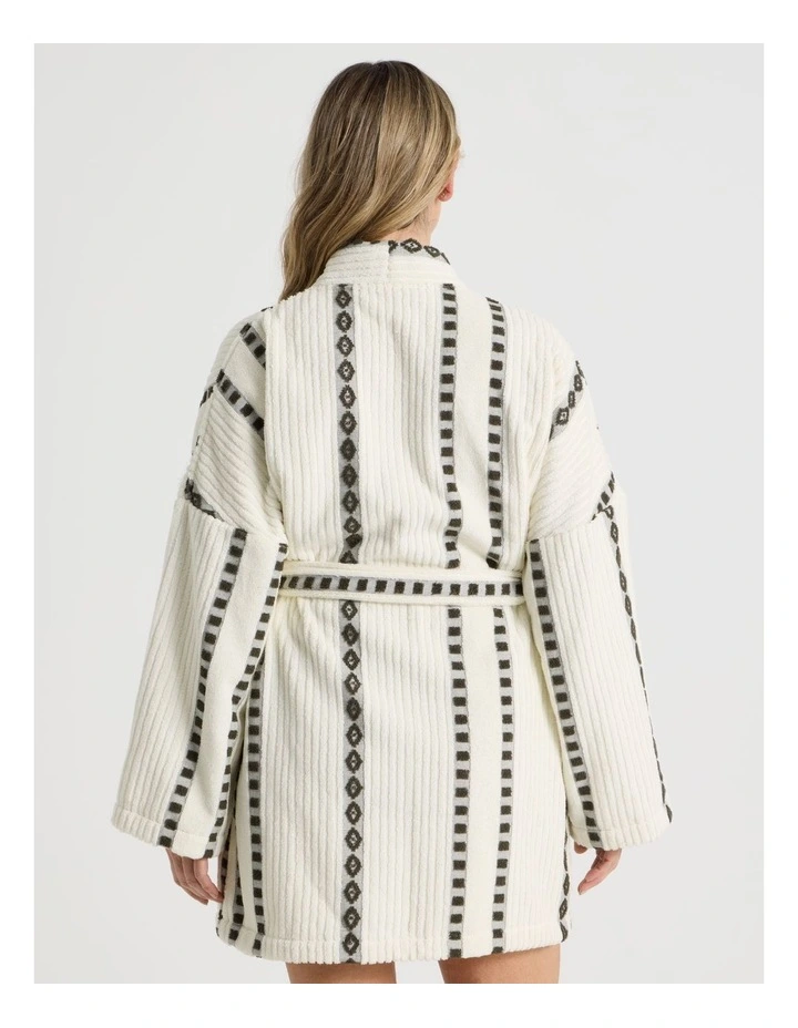 Airlie Stripe Beach Robe in Green image 5