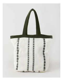 Airlie Stripe Beach Bag in Green
