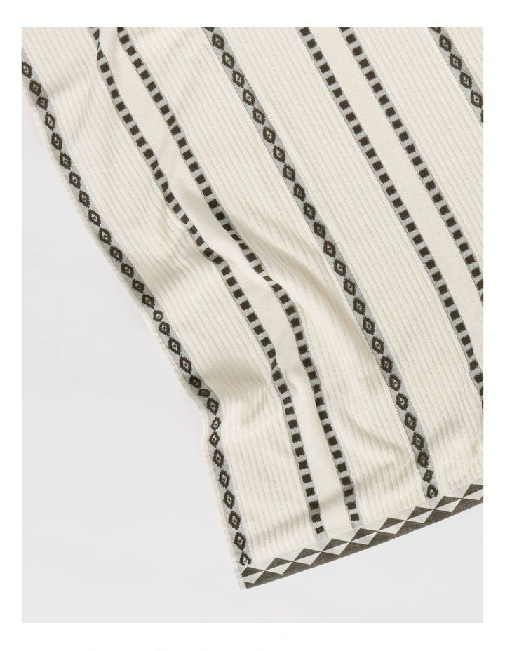 Airlie Stripe Beach Towel in Green image 2