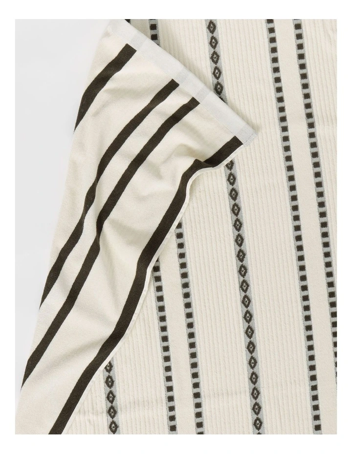 Airlie Stripe Beach Towel in Green image 3