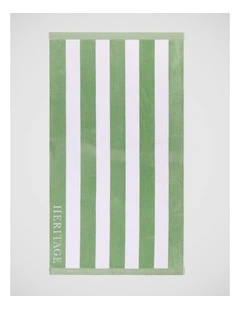 Santorini Resort Stripe Beach Towel in Navy/White