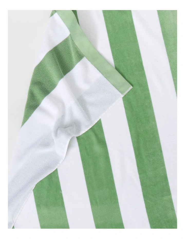 Santorini Resort Stripe Beach Towel in Navy/White image 3