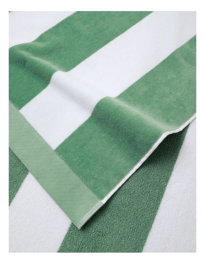 Santorini Resort Stripe Beach Towel in Navy/White image 4