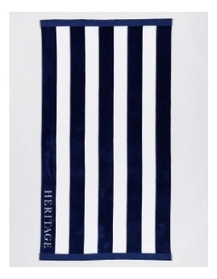 Santorini Resort Stripe Beach Towel in Sage