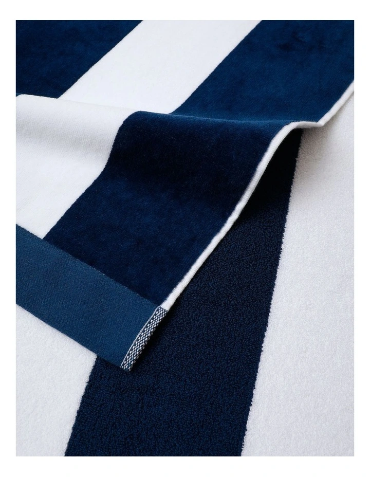 Santorini Resort Stripe Beach Towel in Sage image 4