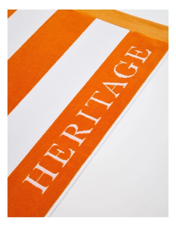 Santorini Resort Stripe Beach Towel in Orange image 2