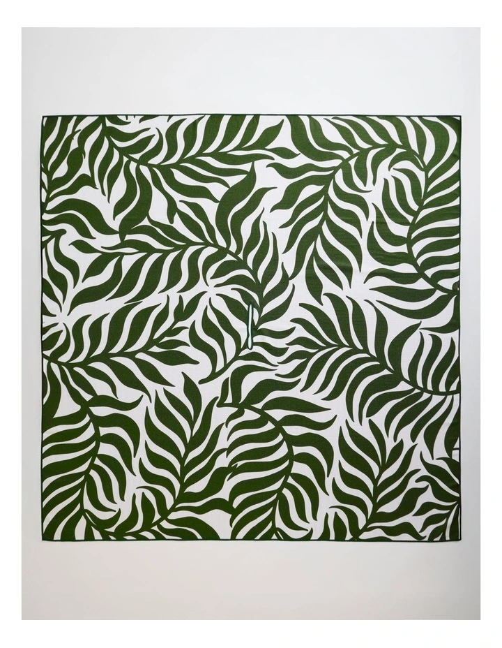 Olive Palm Sand Free Beach Mat in Green image 1