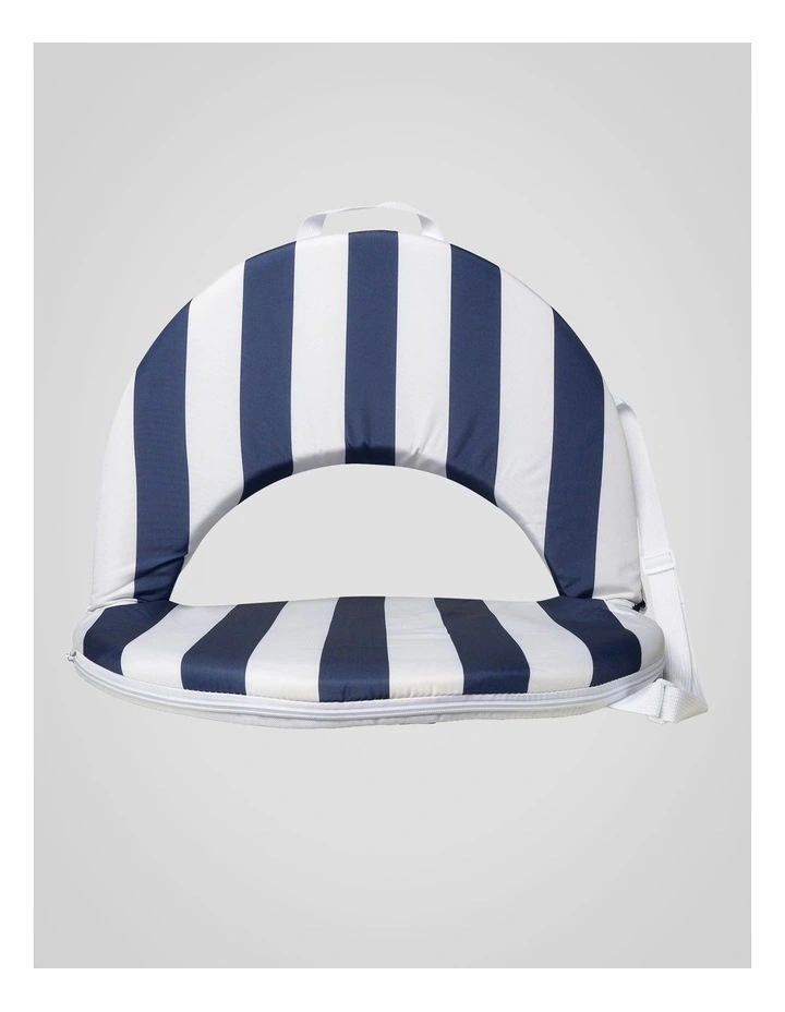 Heritage Capri Stripe Round Recliner: Navy image 1