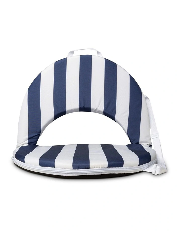Heritage Capri Stripe Round Recliner: Navy image 1