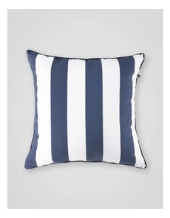 Heritage Capri Stripe Outdoor Cushion: Navy