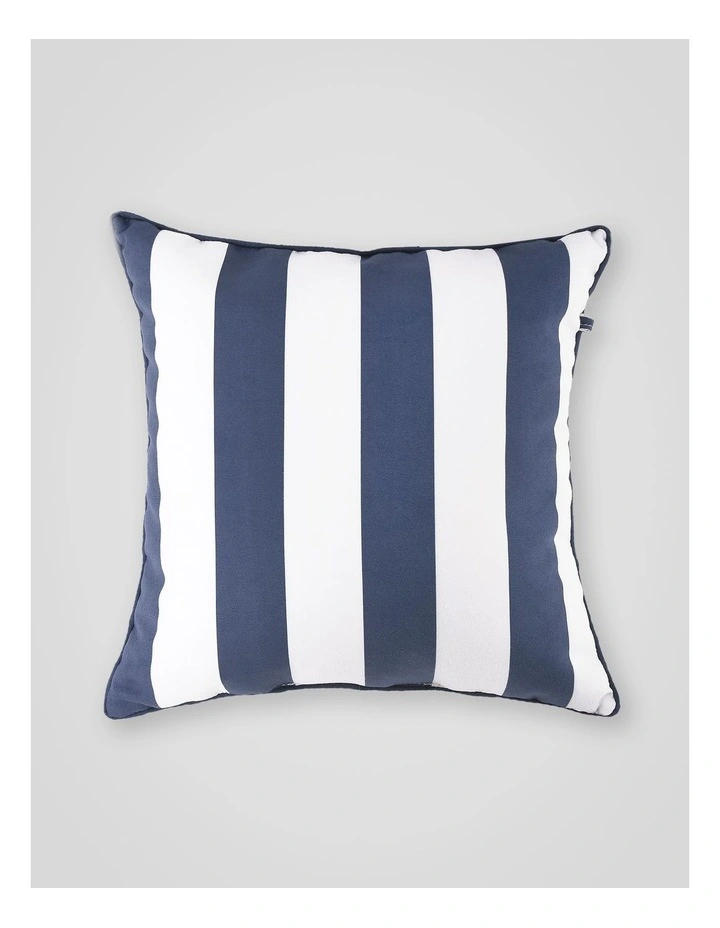 Heritage Capri Stripe Outdoor Cushion: Navy image 1