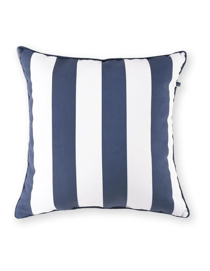 Heritage Capri Stripe Outdoor Cushion: Navy image 1