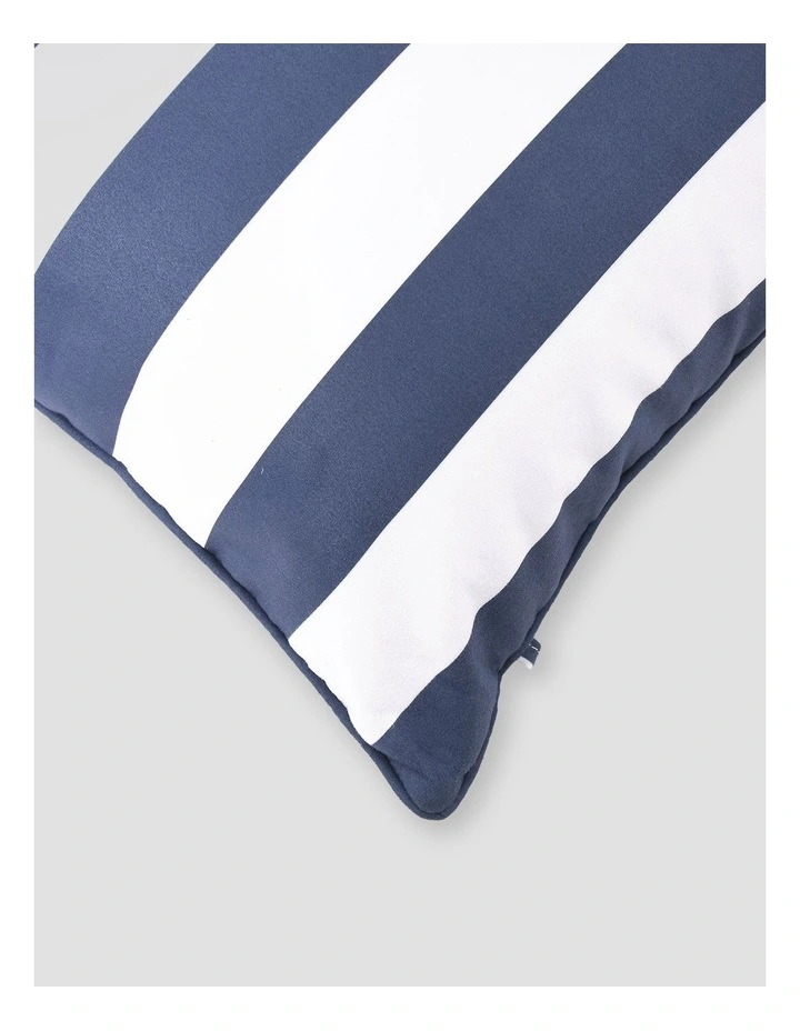 Heritage Capri Stripe Outdoor Cushion: Navy image 2