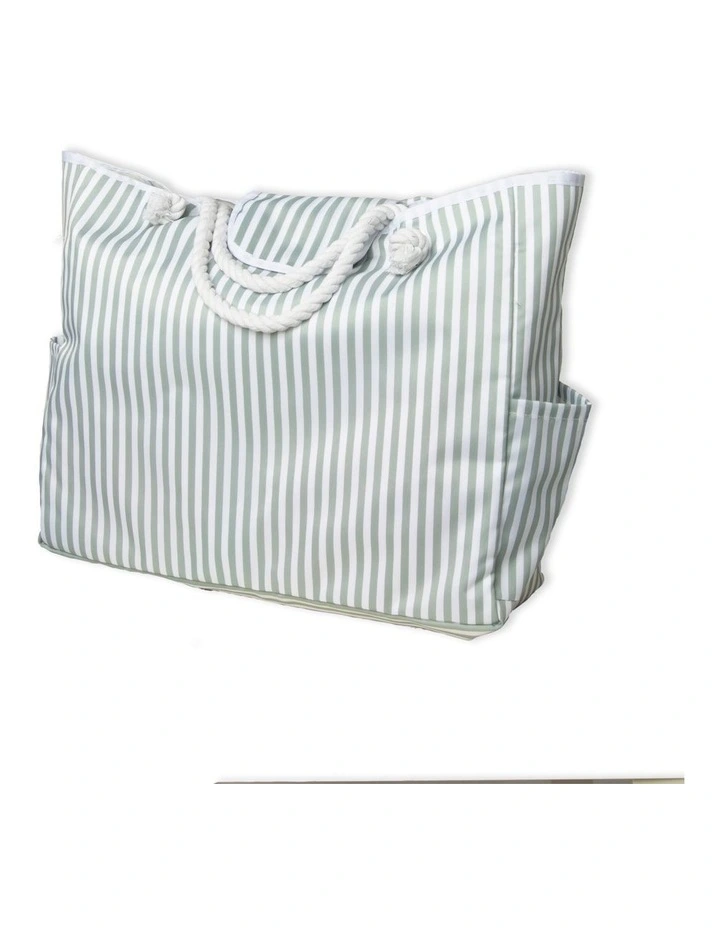 Australian House & Garden Marco Pin Stripe Beach Tote: Sage image 1