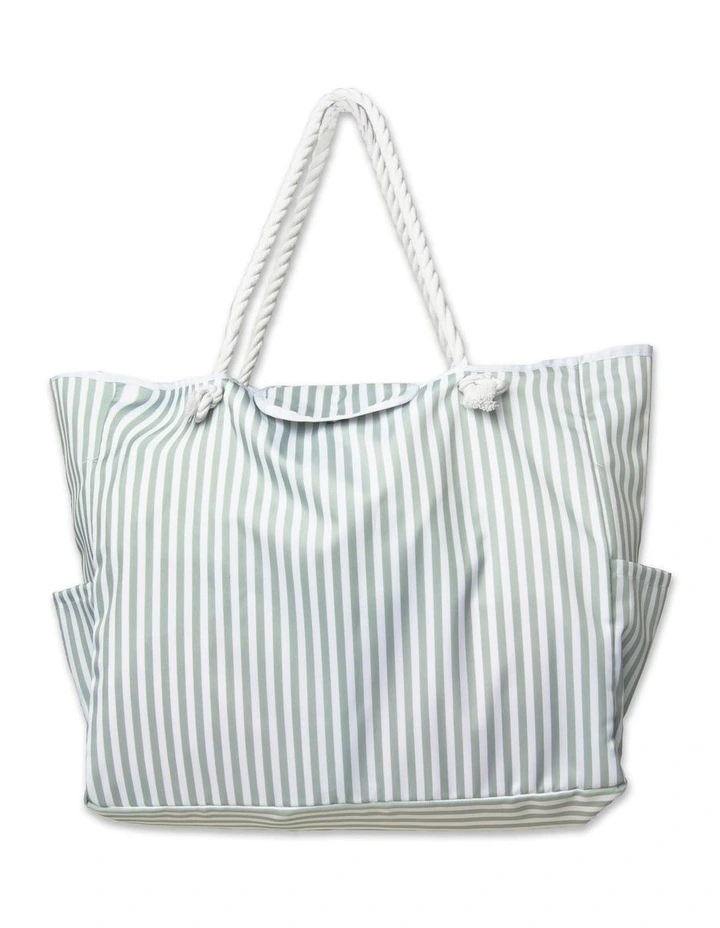 Australian House & Garden Marco Pin Stripe Beach Tote: Sage image 4