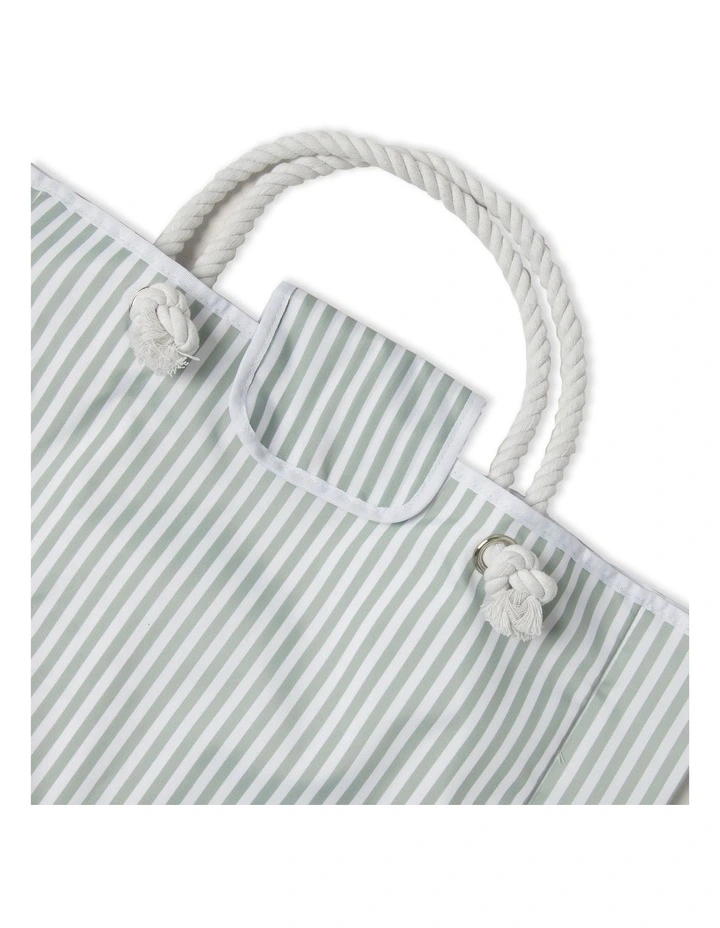 Australian House & Garden Marco Pin Stripe Beach Tote: Sage image 6