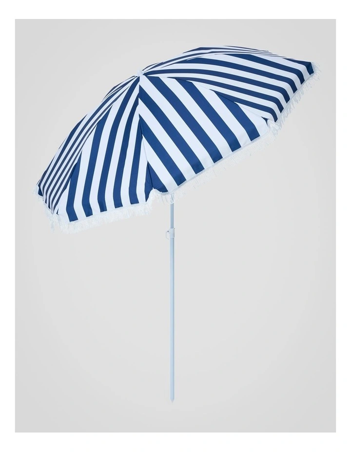 Heritage Capri Stripe 1.8m Umbrella: Navy image 3