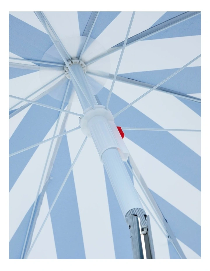 Heritage Capri Stripe 1.8m Umbrella: Navy image 5