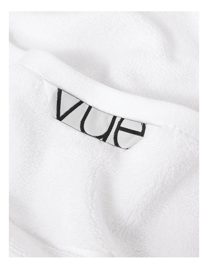 Velour Spa Towel Pack in White image 3