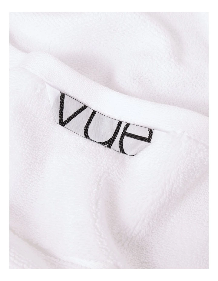 Velour Spa Towel Pack in White image 3