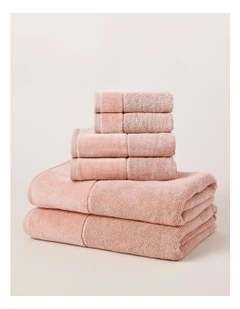 Velour Spa Towel Pack in Pink