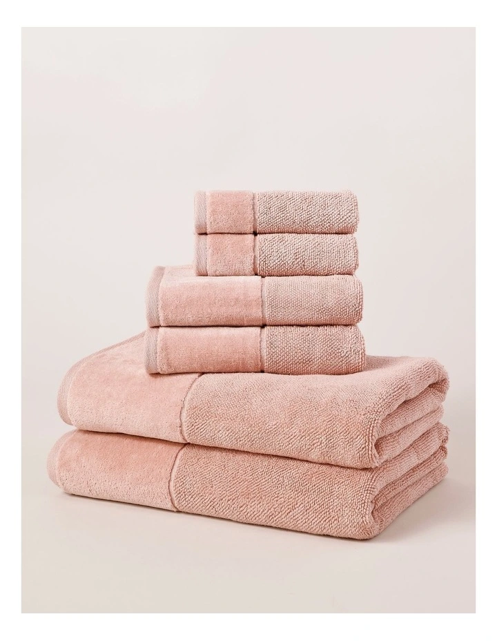Velour Spa Towel Pack in Pink image 1