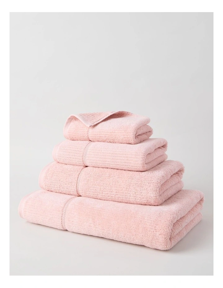 Combed Cotton Ribbed Towel Range in Blush image 1