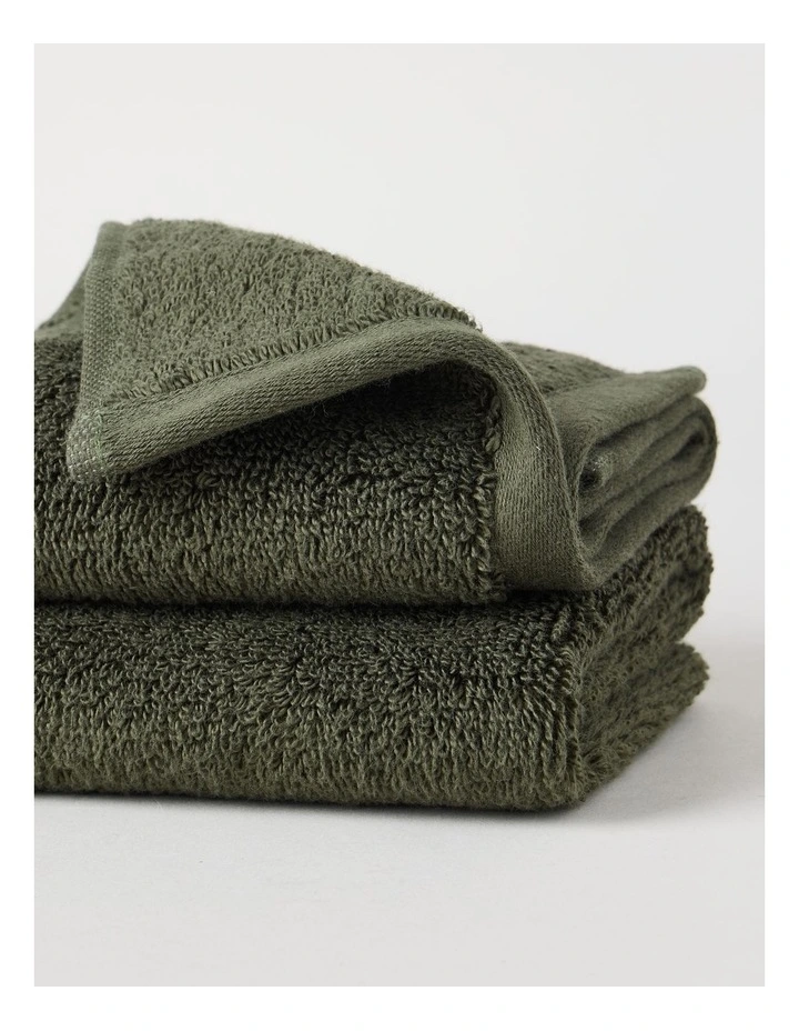 Australian Cotton Towel Range in Olive image 2