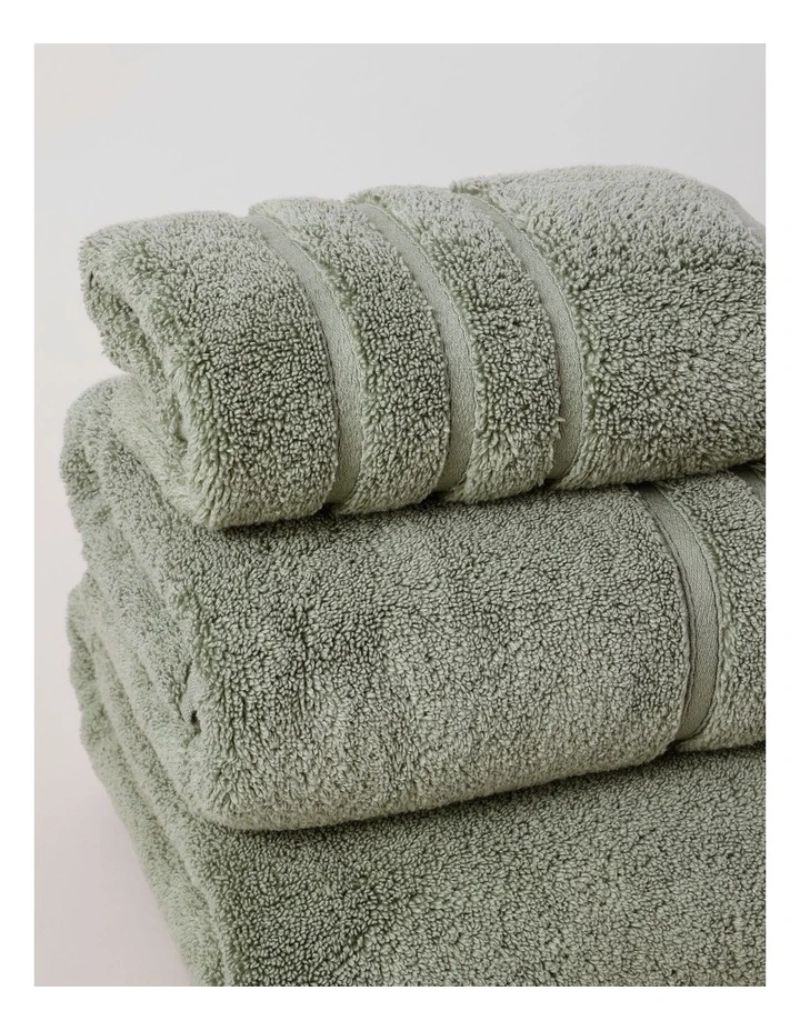 Super Plush Cotton Towels in Sage Green image 2