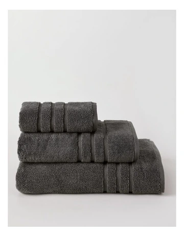 Super Plush Cotton Towels in Charcoal