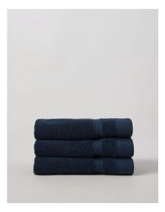 Luxury Egyptian 3pk Face Washer in Blue