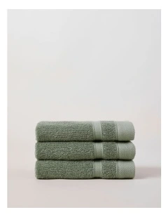 Luxury Egyptian 3pk Face Washer in Sage