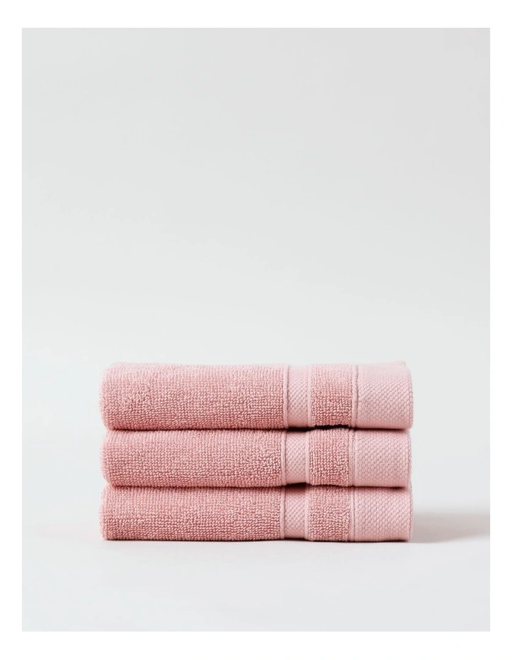 Luxury Egyptian 3pk Face Washer in Rose image 1