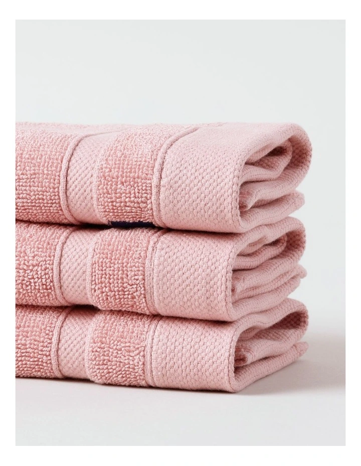 Luxury Egyptian 3pk Face Washer in Rose image 4