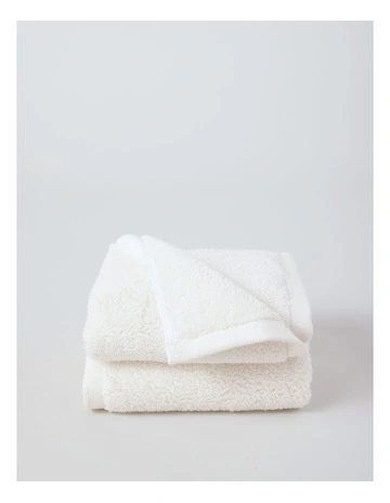Australian Cotton Face Washer 2 Pack in White
