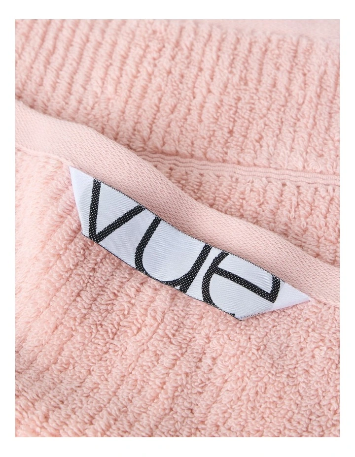 Combed Cotton Ribbed Face Washer Packs in Blush image 4