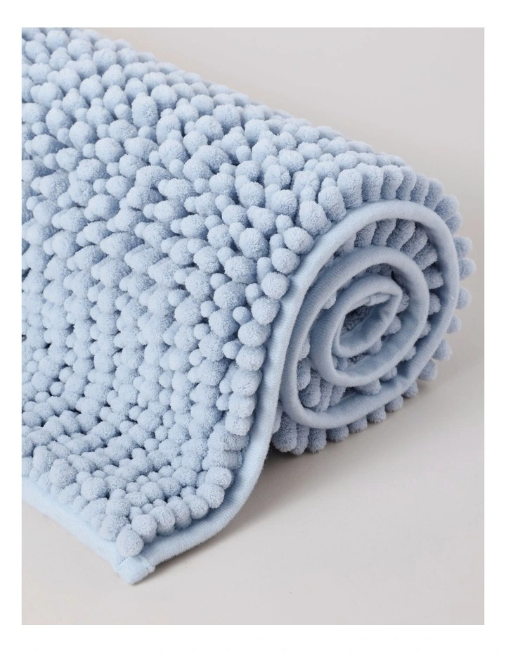 Hampton Super Soft Microfibre Bath Mat in Blue image 2